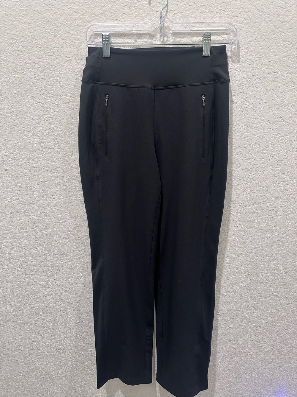 Athleta Fairway Golf Pants Black Straight Leg Active Trousers Size 0